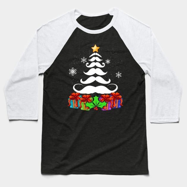 Funny Beards Christmas Tree Decor Gift Xmas Men Women Baseball T-Shirt by thuden1738